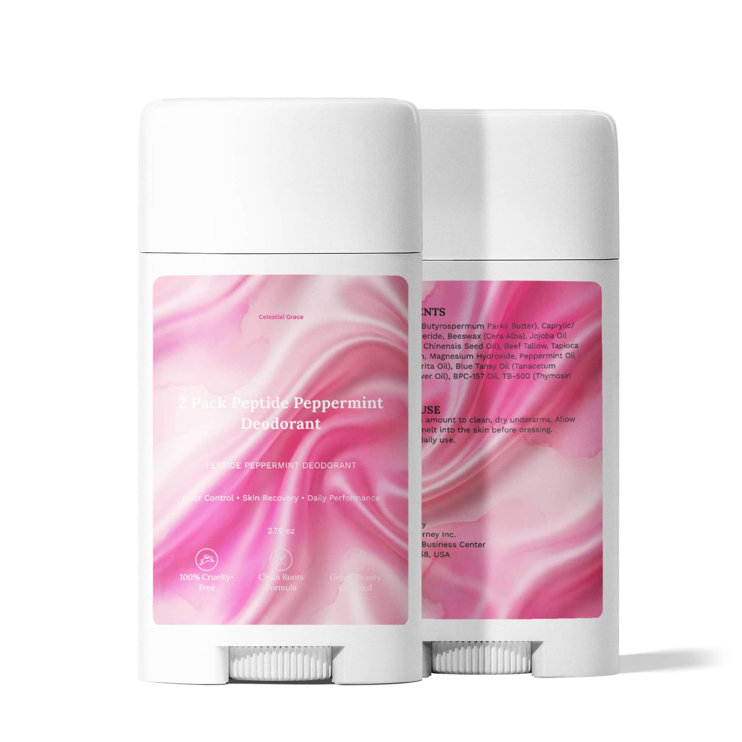 2 Pack Peptide Peppermint Deodorant